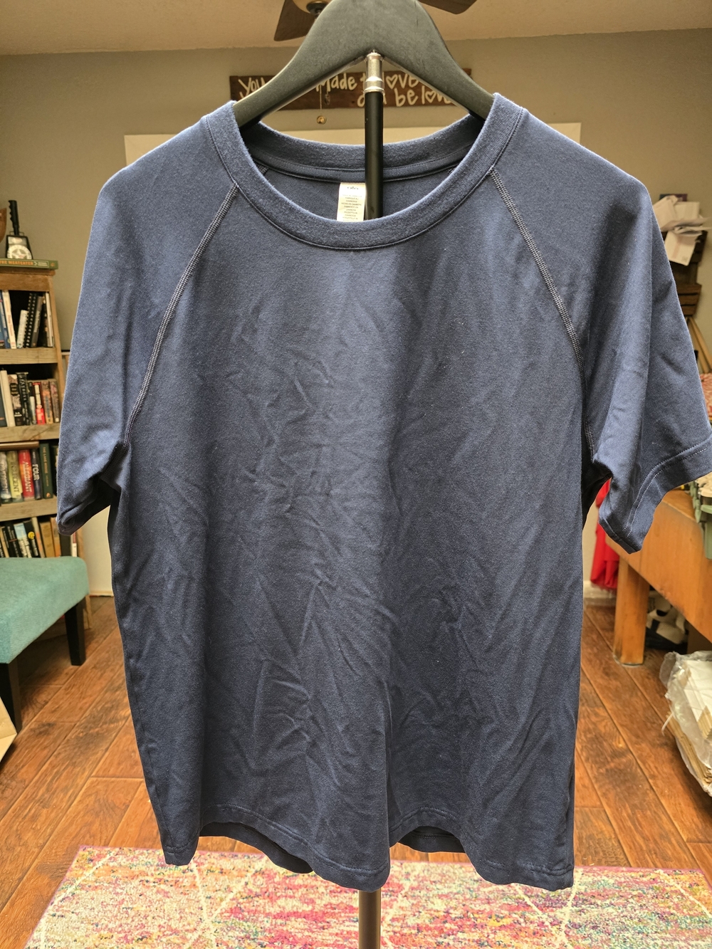 ALO Navy Crewneck Short Sleeve Tee